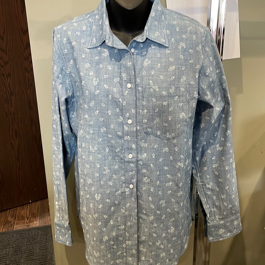 Lands End Women’s Floral Printed Denim Size 6 Nwt